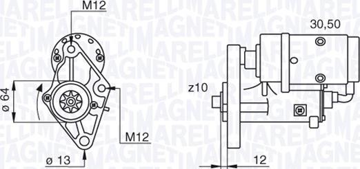 Magneti Marelli 063522616010 - Стартер autospares.lv