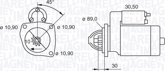 Magneti Marelli 063522630200 - Стартер autospares.lv