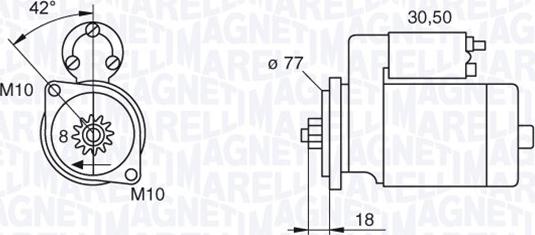 Magneti Marelli 063522626010 - Стартер autospares.lv