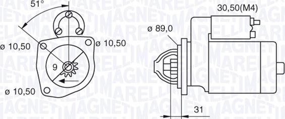 Magneti Marelli 063522300060 - Стартер autospares.lv