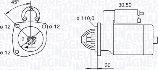 Magneti Marelli 063522300070 - Стартер autospares.lv