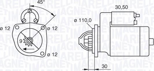 Magneti Marelli 063522310110 - Стартер autospares.lv