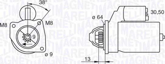 Magneti Marelli 063101021010 - Стартер autospares.lv