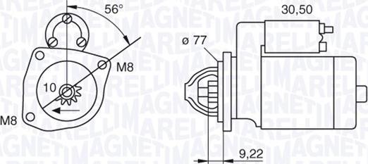 Magneti Marelli 063187001010 - Стартер autospares.lv