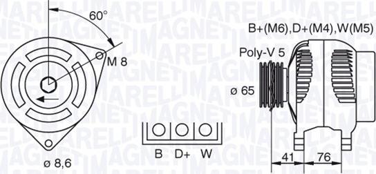 Magneti Marelli 063341695010 - Генератор autospares.lv