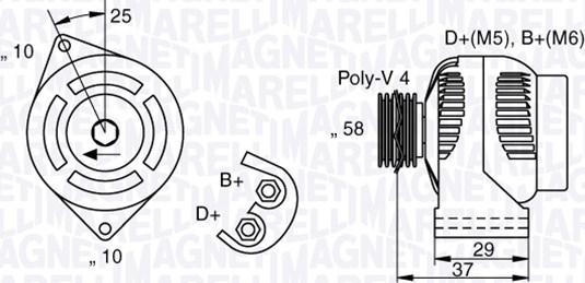 Magneti Marelli 063341658010 - Генератор autospares.lv