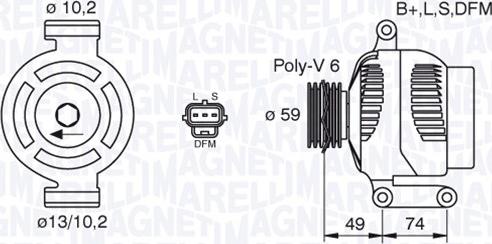 Magneti Marelli 063380005010 - Генератор autospares.lv