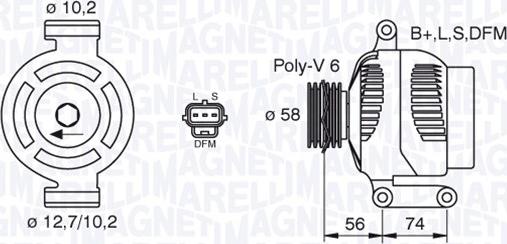 Magneti Marelli 063380006010 - Генератор autospares.lv