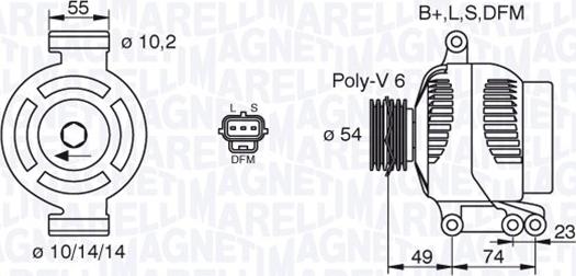 Magneti Marelli 063731758010 - Генератор autospares.lv