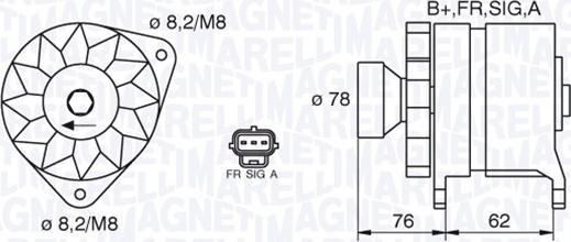 Magneti Marelli 063380010010 - Генератор autospares.lv