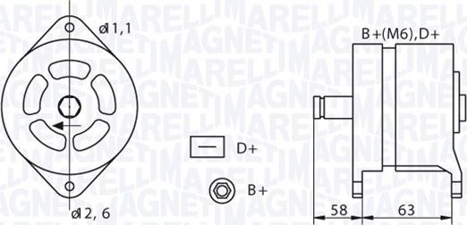 Magneti Marelli 063320049010 - Генератор autospares.lv