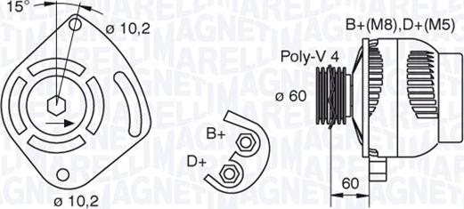 Magneti Marelli 063321604010 - Генератор autospares.lv