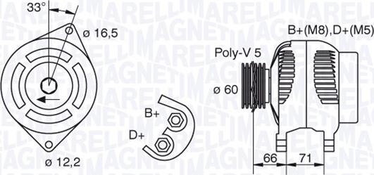 Magneti Marelli 063321606010 - Генератор autospares.lv