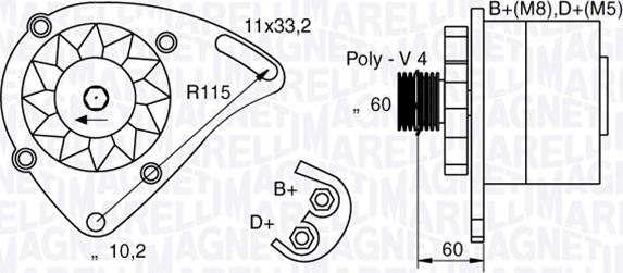 Magneti Marelli 063321600010 - Генератор autospares.lv