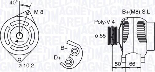 Magneti Marelli 063321607010 - Генератор autospares.lv