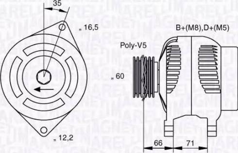 Magneti Marelli 063321625010 - Генератор autospares.lv