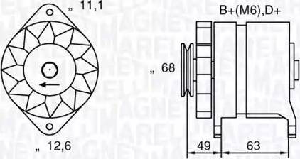 Magneti Marelli 063321041010 - Генератор autospares.lv