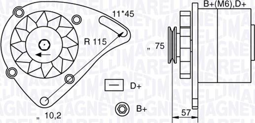 Magneti Marelli 063321000010 - Генератор autospares.lv