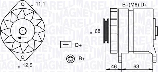 Magneti Marelli 063321021010 - Генератор autospares.lv