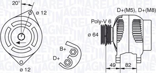 Magneti Marelli 063321854010 - Генератор autospares.lv