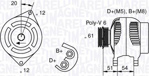 Magneti Marelli 063321862010 - Генератор autospares.lv