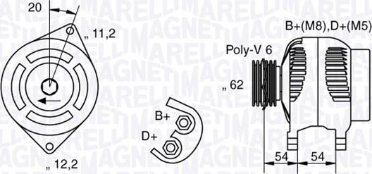 Magneti Marelli 063321807010 - Генератор autospares.lv