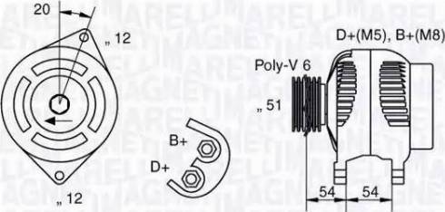 Magneti Marelli 063321839010 - Генератор autospares.lv