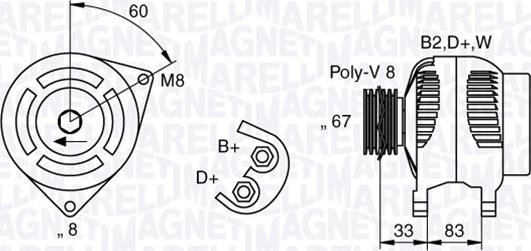 Magneti Marelli 063321753010 - Генератор autospares.lv