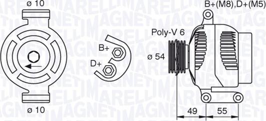 Magneti Marelli 063377494010 - Генератор autospares.lv