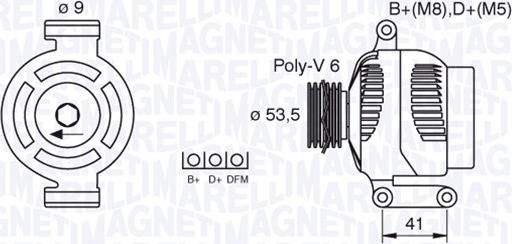 Magneti Marelli 063377495010 - Генератор autospares.lv