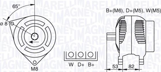 Magneti Marelli 063730018010 - Генератор autospares.lv