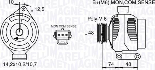 Magneti Marelli 063377410010 - Генератор autospares.lv