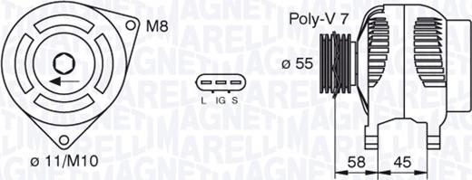 Magneti Marelli 063377434010 - Генератор autospares.lv