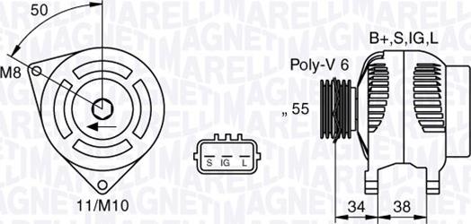 Magneti Marelli 063377432010 - Генератор autospares.lv