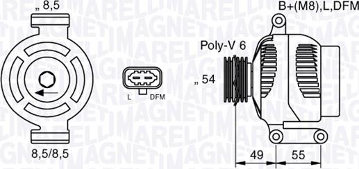 Magneti Marelli 063377423010 - Генератор autospares.lv