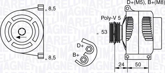 Magneti Marelli 063377006010 - Генератор autospares.lv