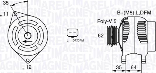 Magneti Marelli 063377015010 - Генератор autospares.lv