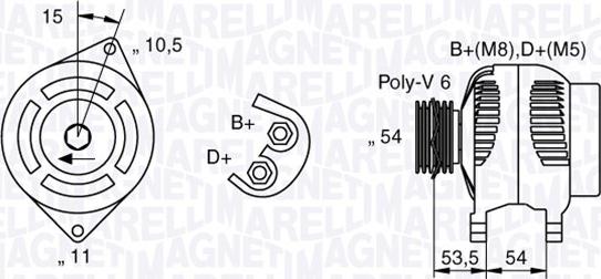 Magneti Marelli 063377016010 - Генератор autospares.lv