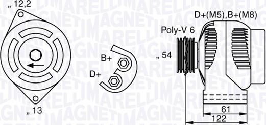 Magneti Marelli 063377018010 - Генератор autospares.lv