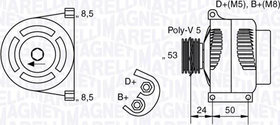 Magneti Marelli 063377013010 - Генератор autospares.lv