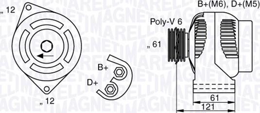 Magneti Marelli 063377017010 - Генератор autospares.lv