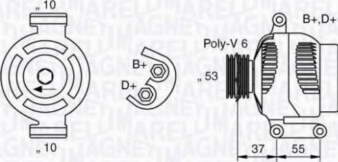 Magneti Marelli 063377020010 - Генератор autospares.lv