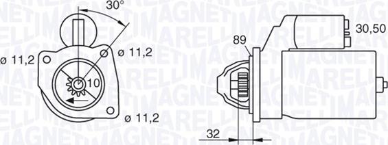 Magneti Marelli 063207145010 - Стартер autospares.lv