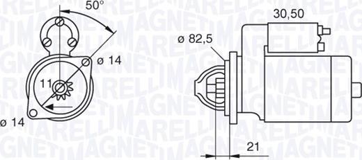 Magneti Marelli 063207138010 - Стартер autospares.lv