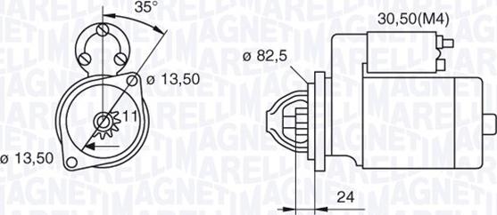 Magneti Marelli 063216884010 - Стартер autospares.lv