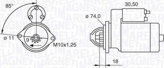 Magneti Marelli 063280049010 - Стартер autospares.lv