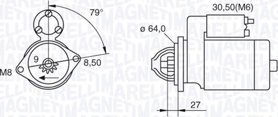 Magneti Marelli 063280045010 - Стартер autospares.lv