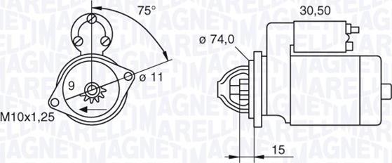 Magneti Marelli 063280054010 - Стартер autospares.lv