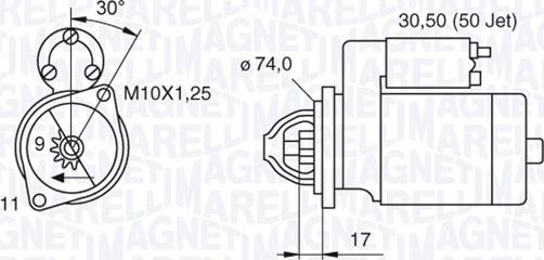 Magneti Marelli 063280056010 - Стартер autospares.lv