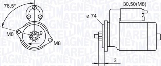 Magneti Marelli 063280052010 - Стартер autospares.lv